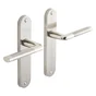 2 poignées de porte Sophie sans trou INSPIRE, zamak entraxe 165 mm