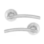2 poignée sur rosace nickel brossé INSPIRE, inox sans trou