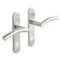 2 poignées de porte Margaud trou de clé INSPIRE, inox entraxe 165 mm