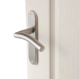 2 poignées de porte Margaud sans trou INSPIRE, inox entraxe 165 mm