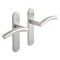 2 poignées de porte Margaud sans trou INSPIRE, inox entraxe 165 mm