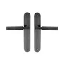 2 poignées de porte Eden sans trou INSPIRE, zamak entraxe 195 mm