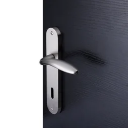 2 poignées de porte Agathe trou de clé INSPIRE, zamak entraxe 165 mm