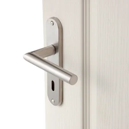 2 poignées de porte Sara trou de clé INSPIRE, inox entraxe 165 mm