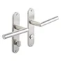 2 poignées de porte Sara condamnation INSPIRE, inox entraxe 165 mm
