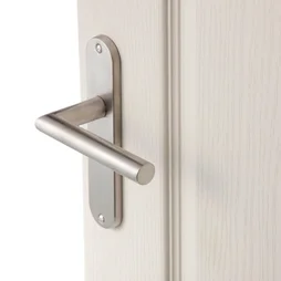 2 poignées de porte Sara sans trou INSPIRE, inox entraxe 165 mm