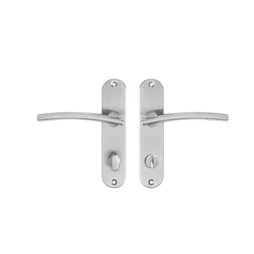 2 poignées de porte Marion condamnation INSPIRE, inox entraxe 165 mm