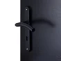 2 poignées de porte Margaud trou de clé INSPIRE, inox entraxe 195 mm