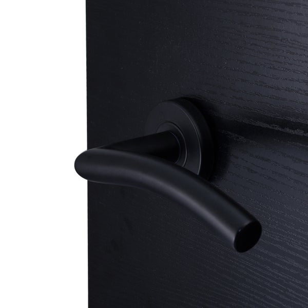 2 poignées sur rosace Margaud INSPIRE, inox mat inoxydable noir mat