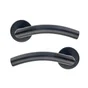 2 poignées sur rosace Margaud INSPIRE, inox mat inoxydable noir mat