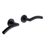 2 poignées sur rosace Margaud INSPIRE, inox mat inoxydable noir mat
