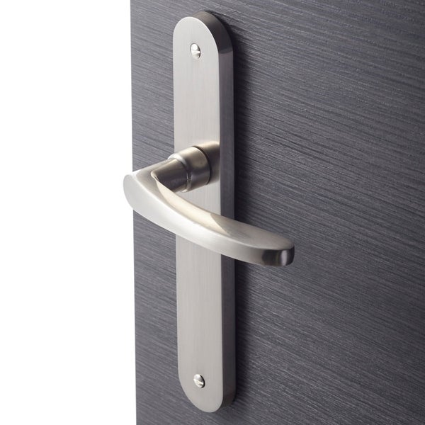 2 poignées de porte Louise sans trou INSPIRE, zamak entraxe 195 mm
