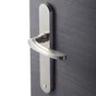 2 poignées de porte Louise sans trou INSPIRE, zamak entraxe 195 mm