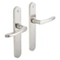 2 poignées de porte Louise sans trou INSPIRE, zamak entraxe 195 mm