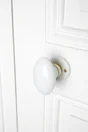 Bouton De Porte Porcelaine Porcelaine De Limoges Laitonné
