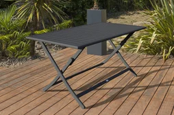 Table de jardin de repas DCB GARDEN Marius rectangulaire gris anth 4/6 pers
