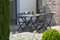Table de jardin de repas DCB GARDEN Marius rectangulaire gris anth 4/6 pers