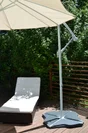 Pied de parasol lesté gris, 48x48cm