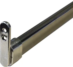 Kit barre de penderie extensible et supports diam. 30 x 15 mm ovale chromé 0.9 m
