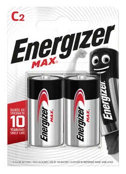 Lot de 2 piles alcaline LR14 C, ENERGIZER, 1.5 V max