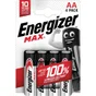 Lot De 4 Piles Alcaline Aa Max, 1.5 V, Energizer