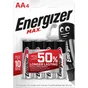 Lot De 4 Piles Alcaline Aa Max, 1.5 V, Energizer