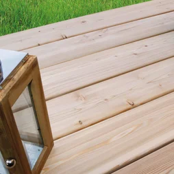 Lame de terrasse neva 2400x145x26mm bois sable classe 3