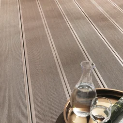 Lame de terrasse premium 3000x180x21mm composite brun fonce
