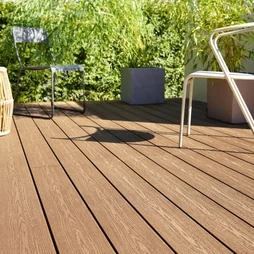 Lame de terrasse premium 3000x150x21 composite brun fonce
