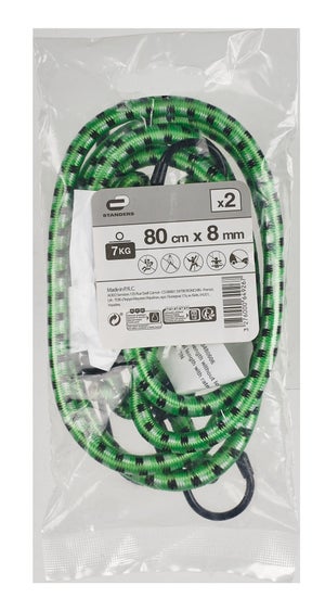 Sandow + crochets acier diamètre 8mm 80cm 7kg, STANDERS lot de 2