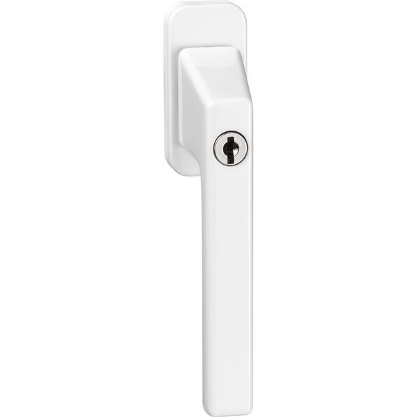 Poignée de fenêtre à clé ABUS Fg 120, acier mat blanc 