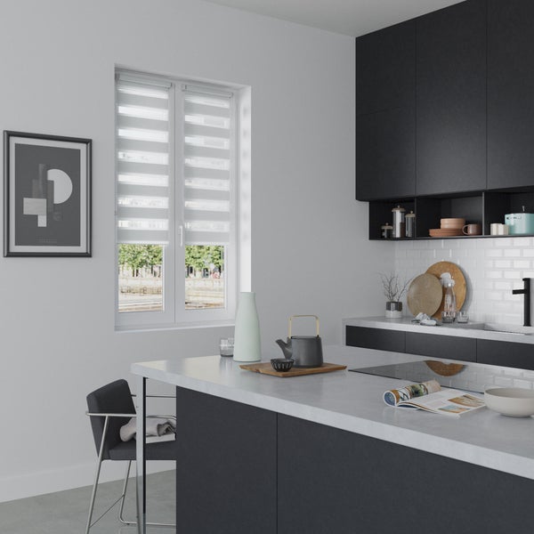 Store Enrouleur Jour / Nuit, Gris Clair Authentic, L.40 X H.160 Cm