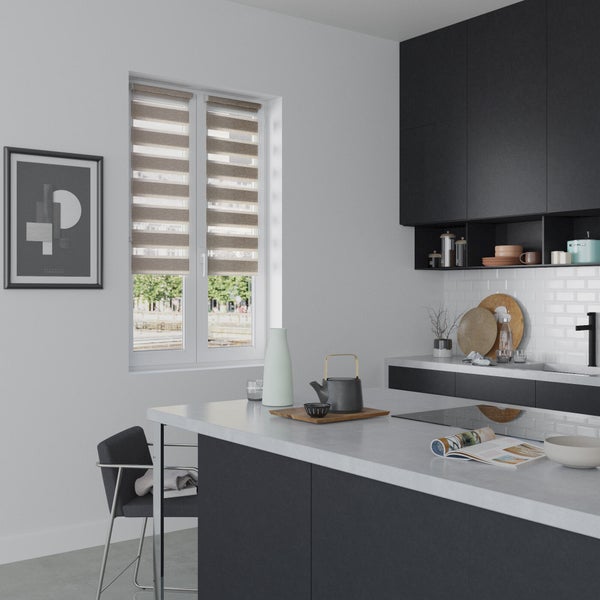 Store Enrouleur Jour / Nuit, Taupe Authentic, L.40 X H.160 Cm