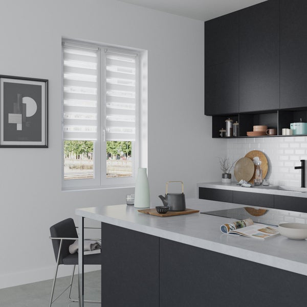 Store Enrouleur Jour / Nuit, Blanc Authentic, L.45 X H.160 Cm