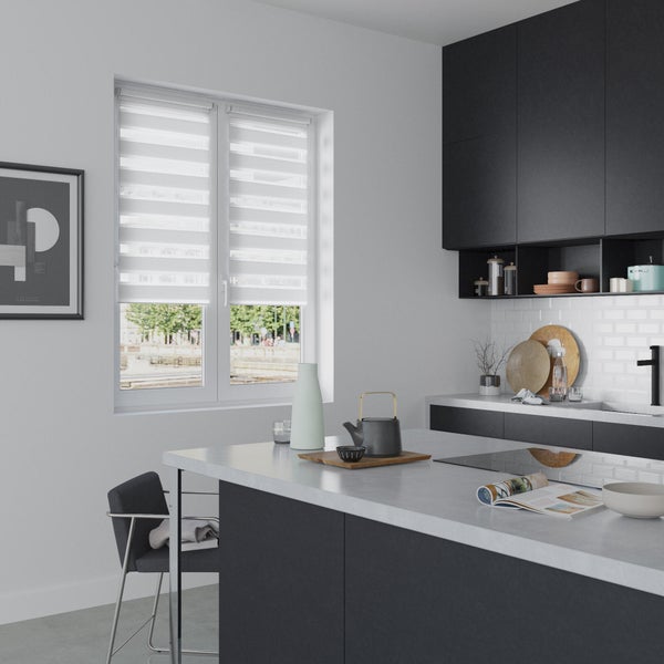 Store Enrouleur Jour / Nuit, Blanc Authentic, L.55 X H.160 Cm