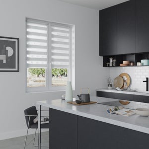 Store Enrouleur Jour / Nuit, Gris Clair Authentic, L.55 X H.160 Cm