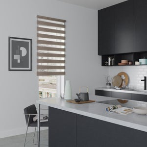 Store Enrouleur Jour / Nuit, Taupe Authentic, L.80 X H.190 Cm