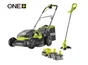Tondeuse + coupe bordure RYOBI One+, 2x18V, l.37cm, 2 batteries 5Ah