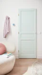 Bouton De Porte Porcelaine, Blanc Nickelé Mat Inspire, Porcelaine Sans Trou