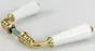 Lot De 2 Béquilles Porcelaine De Limoges Laitonné, L.110 X L.3 X H.3 Cm