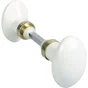 Lot De 2 Boutons De Porte Porcelaine Porcelaine De Limoges Laitonné