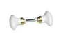 Lot De 2 Boutons De Porte Porcelaine Porcelaine De Limoges Laitonné