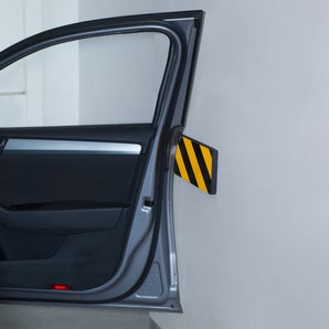Lot De 2 Protections Murales En Mousse EVA Pour Porte De Voiture - 40x12.5x2 Cm - Jaune/noir Réfléchissant