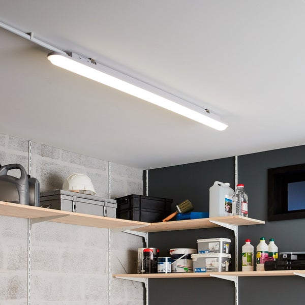 Réglette Volga, Led Intégrée 2 X 24 W L.144 Cm Blanc Froid Inspire