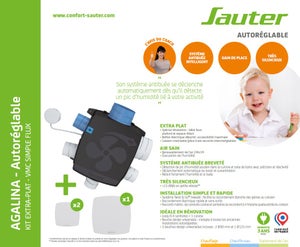 Kit extra plat Vmc autoréglable à détection d'humidité Agalina SAUTER