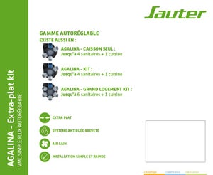 Kit extra plat Vmc autoréglable à détection d'humidité Agalina SAUTER