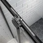 Porte De Douche Coulissante Transparente, Noir 120 Cm, Remix