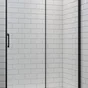 Porte De Douche Coulissante Transparente, Noir 120 Cm, Remix