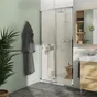 Porte de douche coulissante transparente chromé 100 cm, REMIX