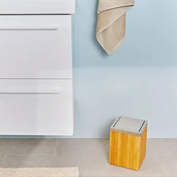 Poubelle de salle de bains 5 l bambou SENSEA Bamboo